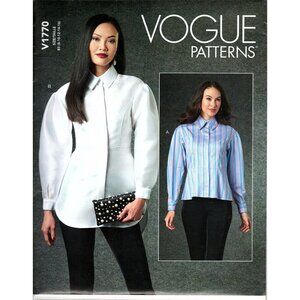 Vogue V1770 Misses 8 to 16 Button Up Blouse Uncut Sewing Pattern